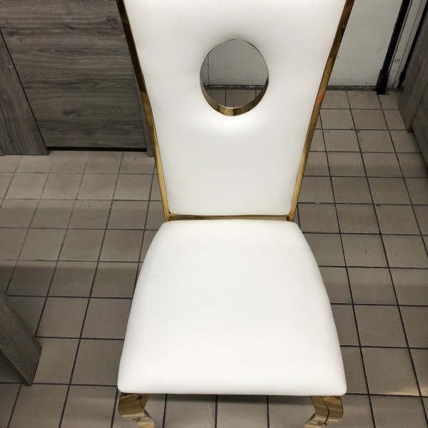 Chaise ROYAL Blanc et or 199€ TTC/pièce emporté